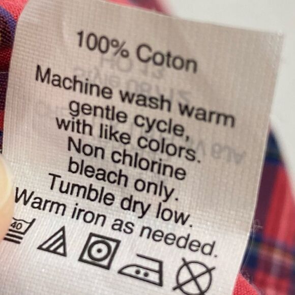 J. Crew Red Plaid Half Button Down Long Sleeve Shirt - Picture 7 of 7